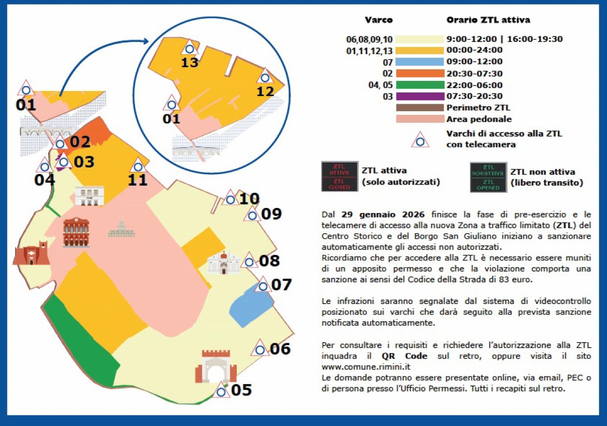 Guida alla nuova Ztl di Rimini: dove è attiva, come mettersi in regola e permessi temporanei - 