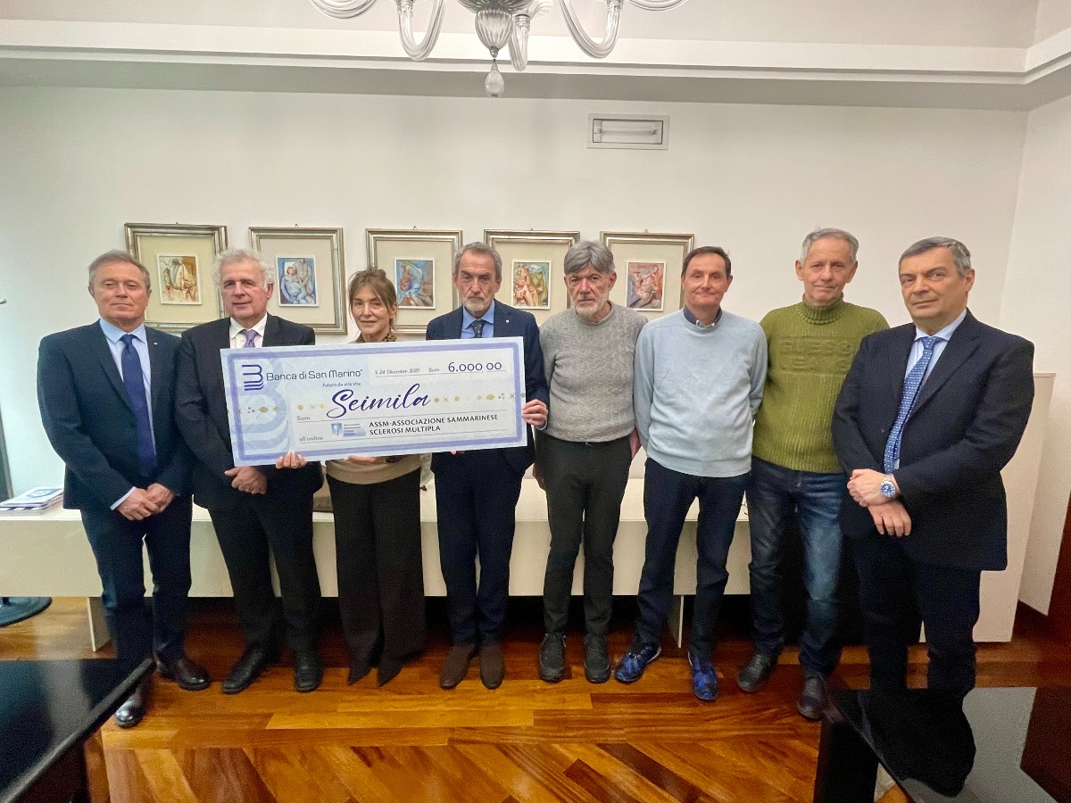 La Banca di San Marino dona 6mila euro alla ricerca sulla Sclerosi Multipla - 