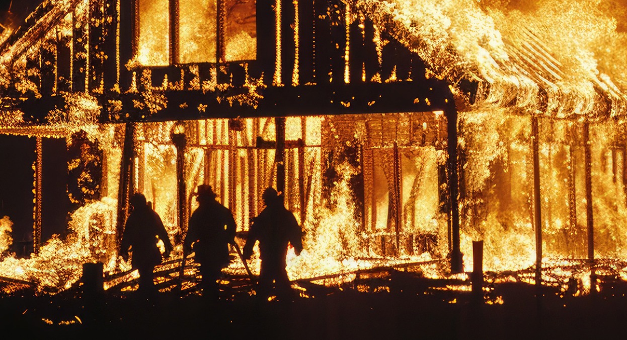 Rimini, incendio alla moschea: aperto un fascicolo. Indagini in corso - Immagine creata con IA