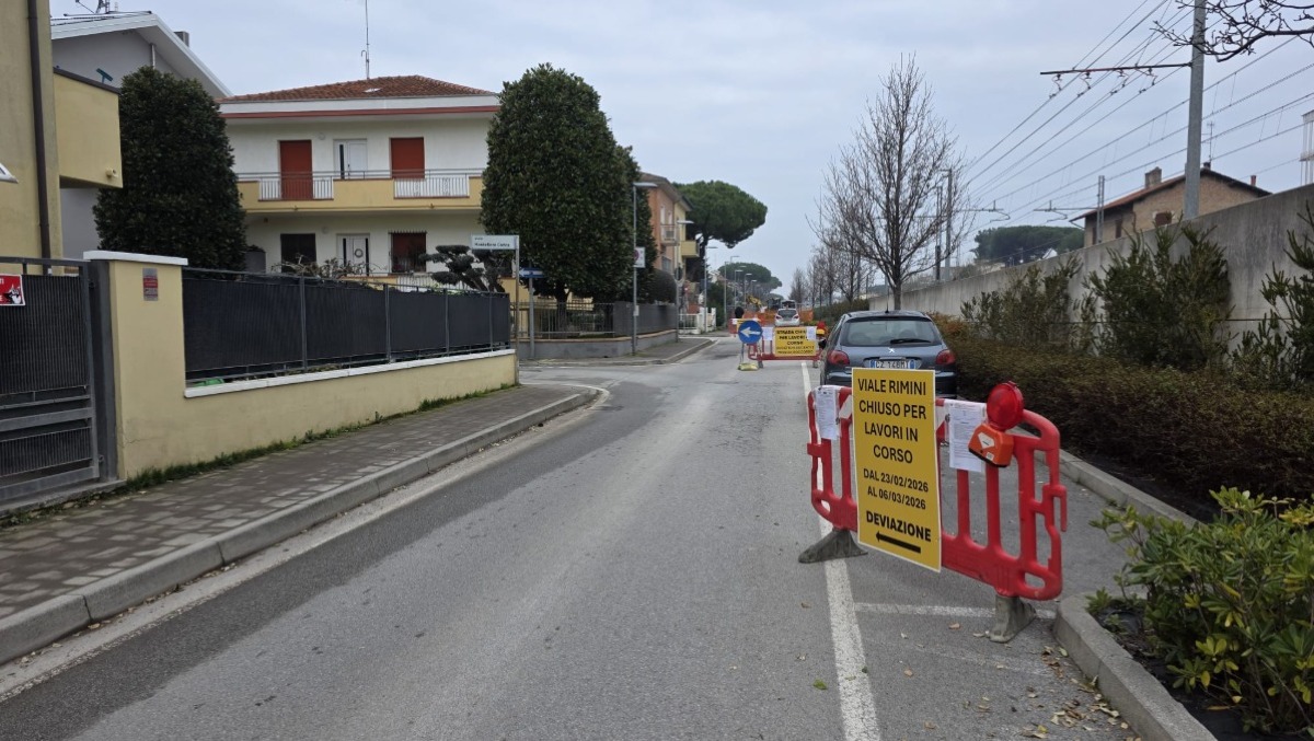 Riccione, prorogato il cantiere di viale Rimini: le indicazioni sulla viabilità - 