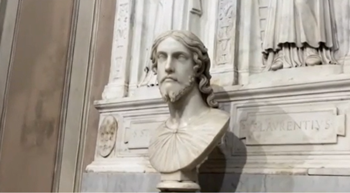 Michelangelo, nuova attribuzione: il Busto del Cristo in Sant’Agnese è opera del Buonarroti - © Rai