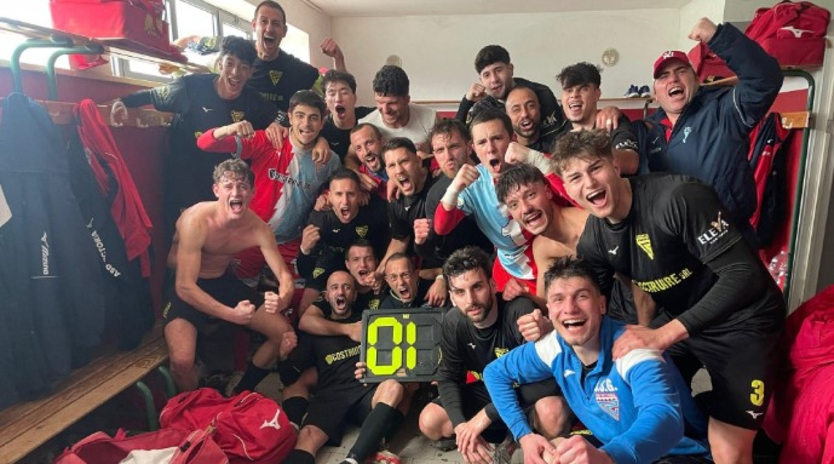 Calcio Prima, Victoria: Eusebi torna al gol. 'Per i playoff siamo ancora in ballo' - L'esultanza Victoria