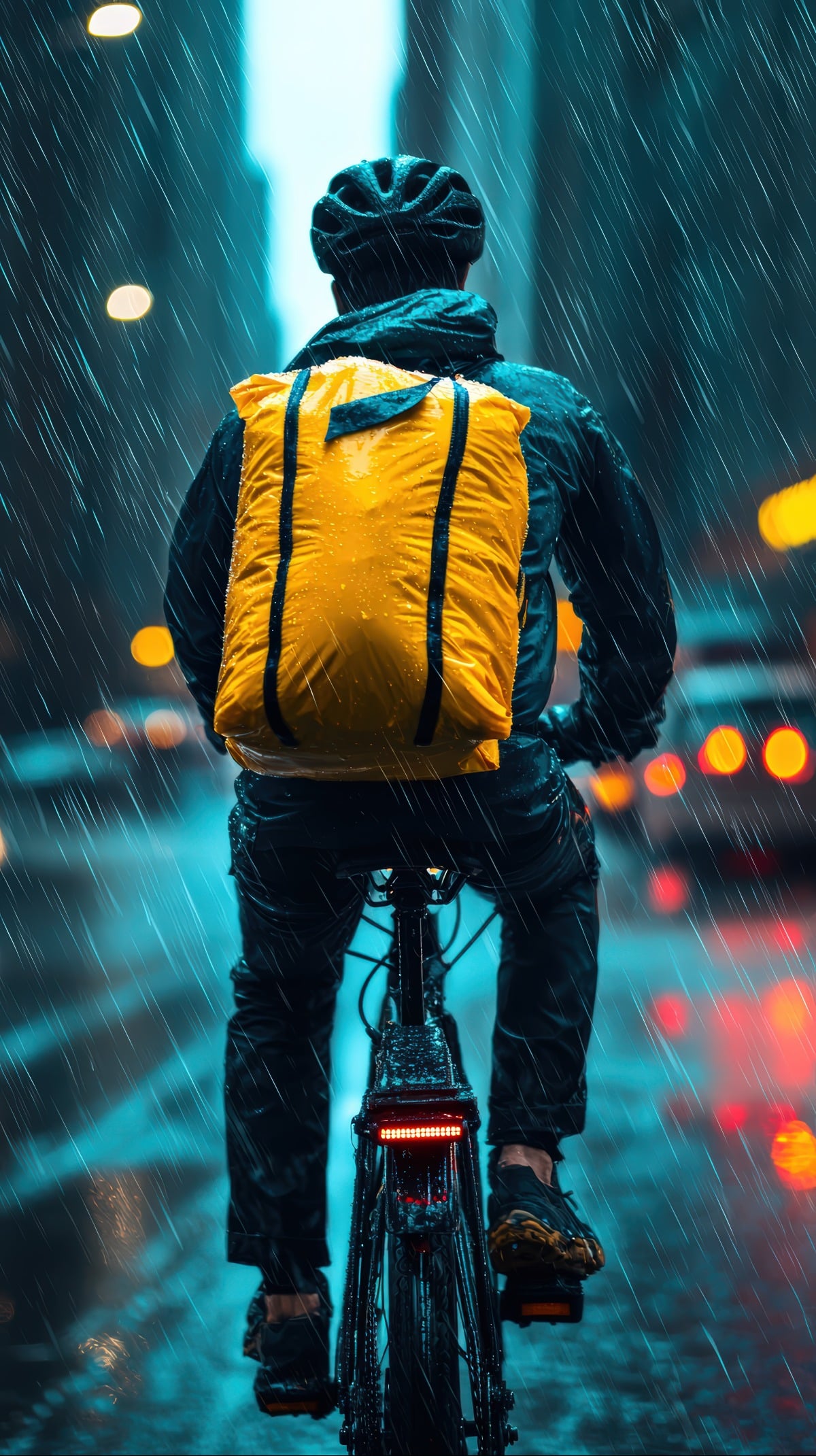 Sotto la pioggia per 2 euro: il grido dei rider romagnoli contro lo sfruttamento - Immagine creata con IA