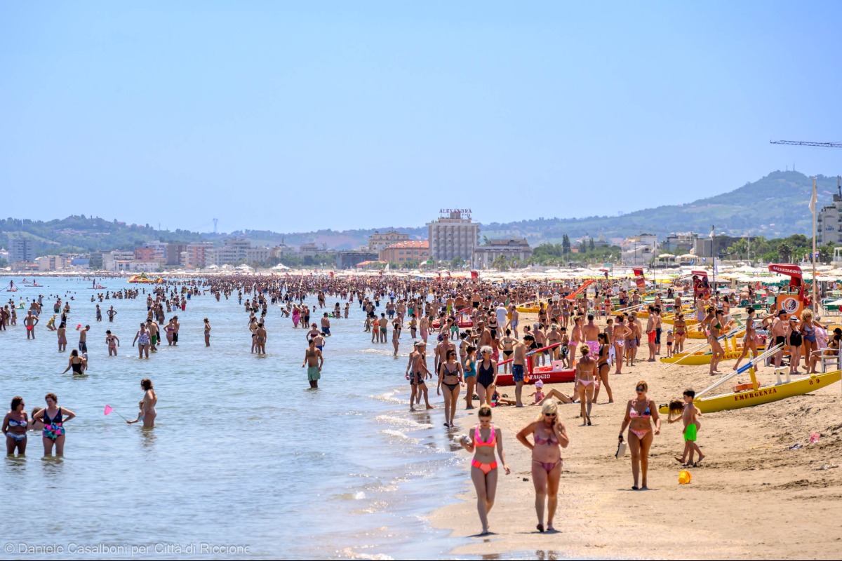 Riccione chiude il 2025 in crescita: +2,63% presenze e quasi un milione di arrivi - Ph Casalboni