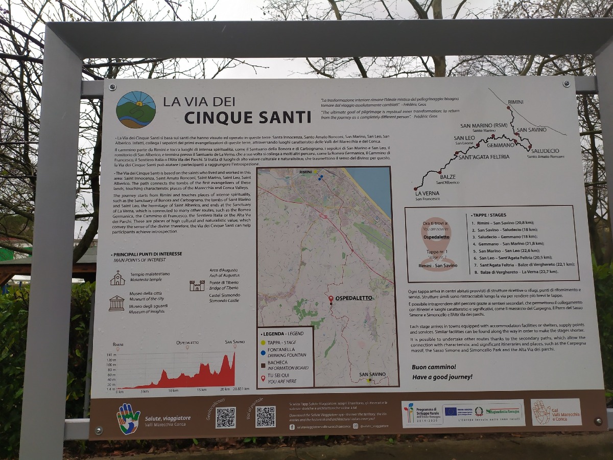 Nasce il "Percorso dei Cinque Santi", un cammino che attraversa le valli del Marecchia - 