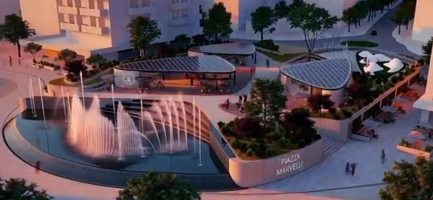 Piazza Marvelli cambia volto: a Rimini una nuova piazza sopraelevata tra mare, servizi e socialità