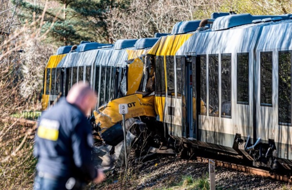 Danimarca, scontro tra due treni a nord di Copenaghen: 17 feriti, 4 gravi - Ph ANS