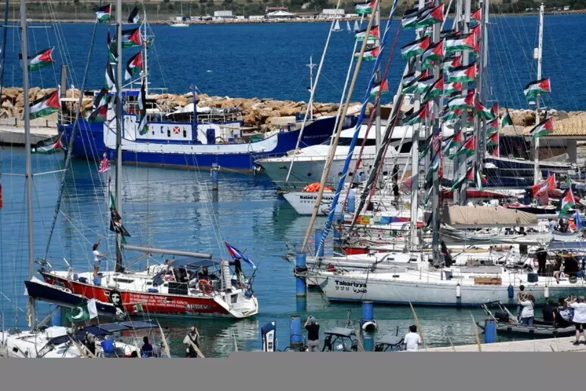 Flotilla per Gaza, attivisti sbarcati a Creta: due trattenuti in Israele - © Ansa