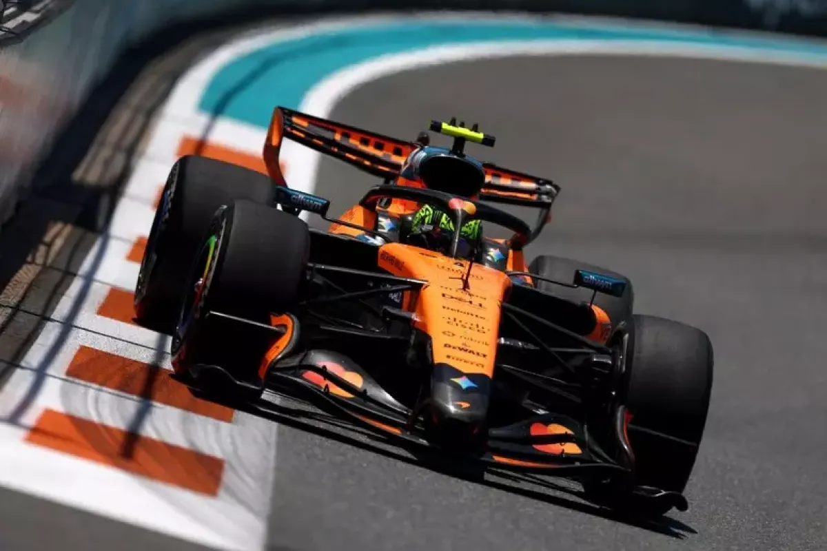 F1, torna la McLaren: nella sprint a Miami doppietta Papaya davanti a Leclerc - Lando Norris © ANSA/Getty Images via AFP