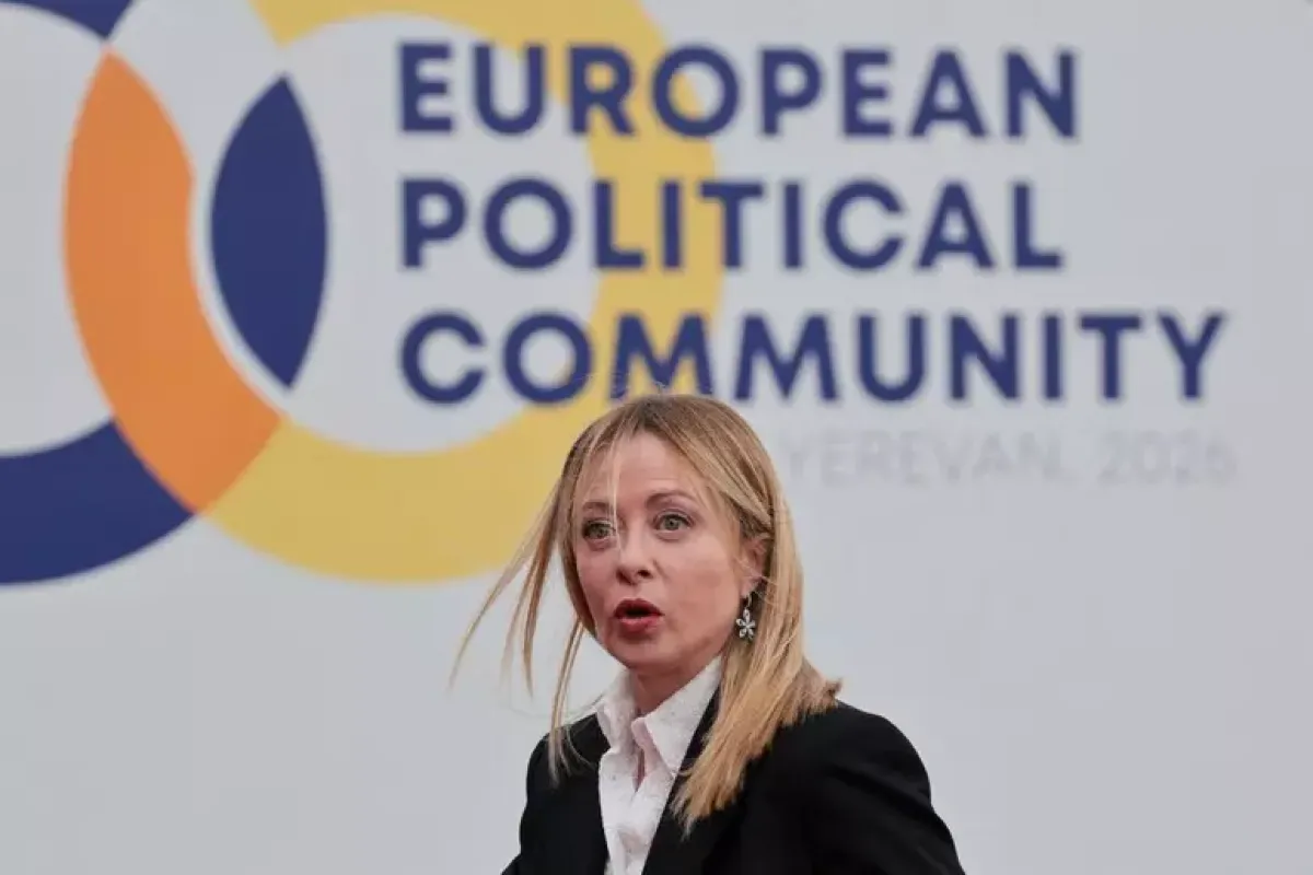 Al via a Erevan il summit della Comunità Politica Europea -  Meloni al summit della Epc a Erevan © ANSA/AFPl