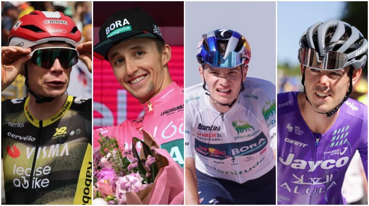 Giro d'Italia 2026, ecco tutti i partecipanti: squadre complete e uomini da seguire - da sn: Vingegaard, Hindley, Pellizzari, O' Connor
