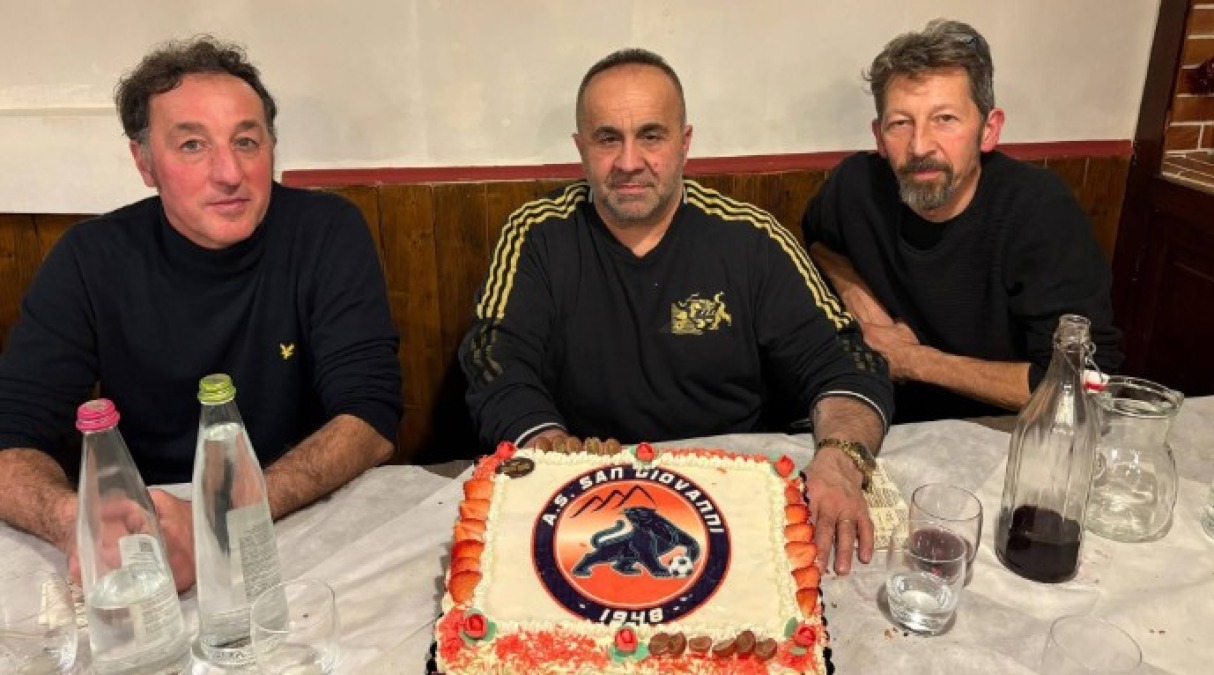 Calcio RSM, si separano le strade di San Giovanni e mister Tognacci - Da sx: Tognacci, Venturi e Giardi