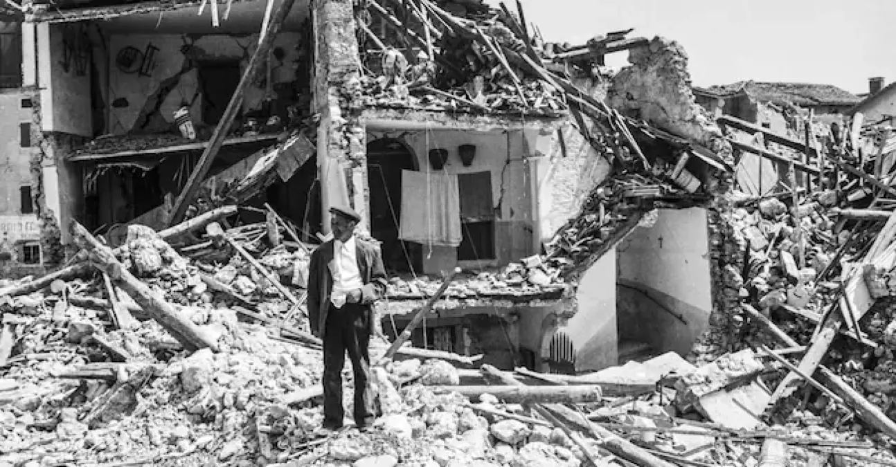 Friuli, mezzo secolo dopo il sisma: memoria e ricostruzione - Foto Aldo Martinuzzi, Osoppo 1976