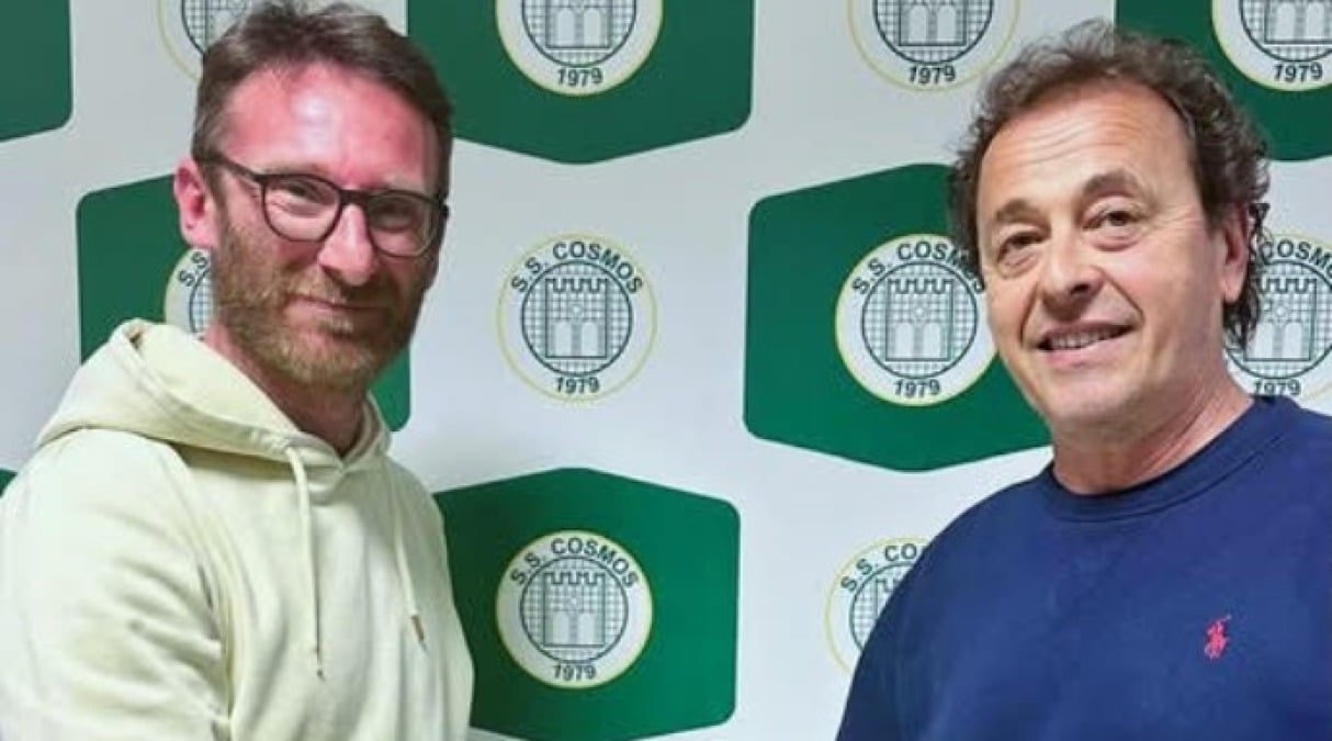 Calcio RSM, torna in pista Filippo Cipriani: è il ds del Cosmos - Filippo Cipriani ed il presidente Valdes Pasolini