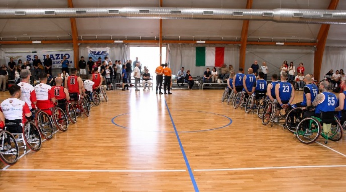Basket B in carrozzina, NTS vincente sulla Lazio (74-67) - Le squadre in campo