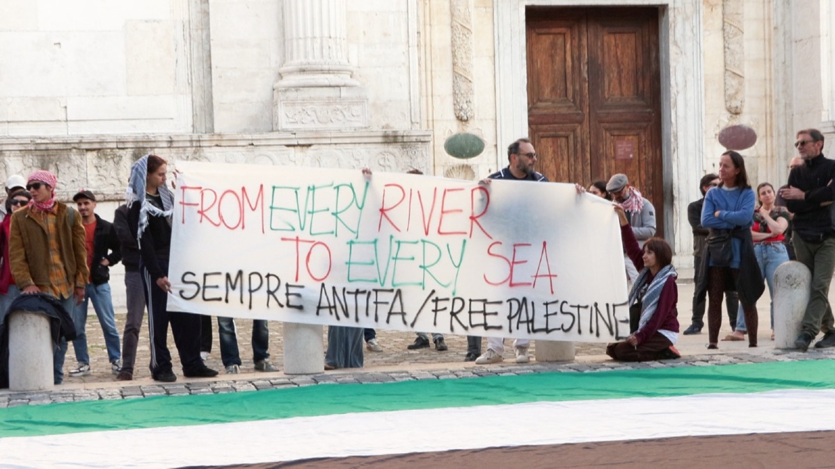 Presidio a Rimini in solidarietà con la Global Sumud Flotilla - 