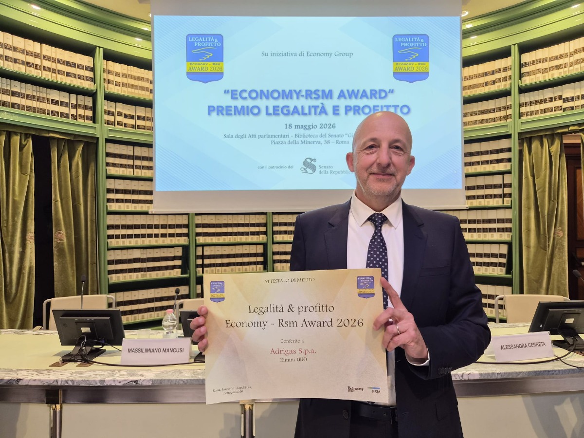 Adrigas premiata a Roma con il riconoscimento “Legalità e Profitto 2026” - 