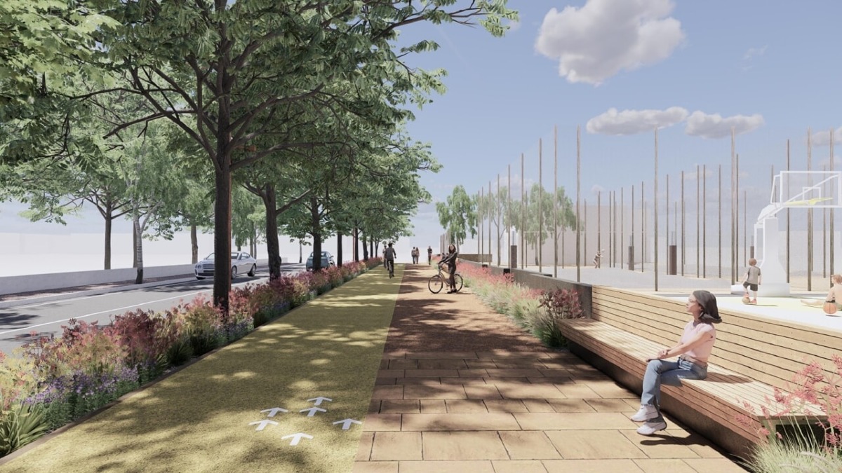 "Cantiere fermo e parcheggi spariti", Forza Italia lancia l'allarme per zona sud di Riccione - Rendering del nuovo lungomare zona sud di Riccione