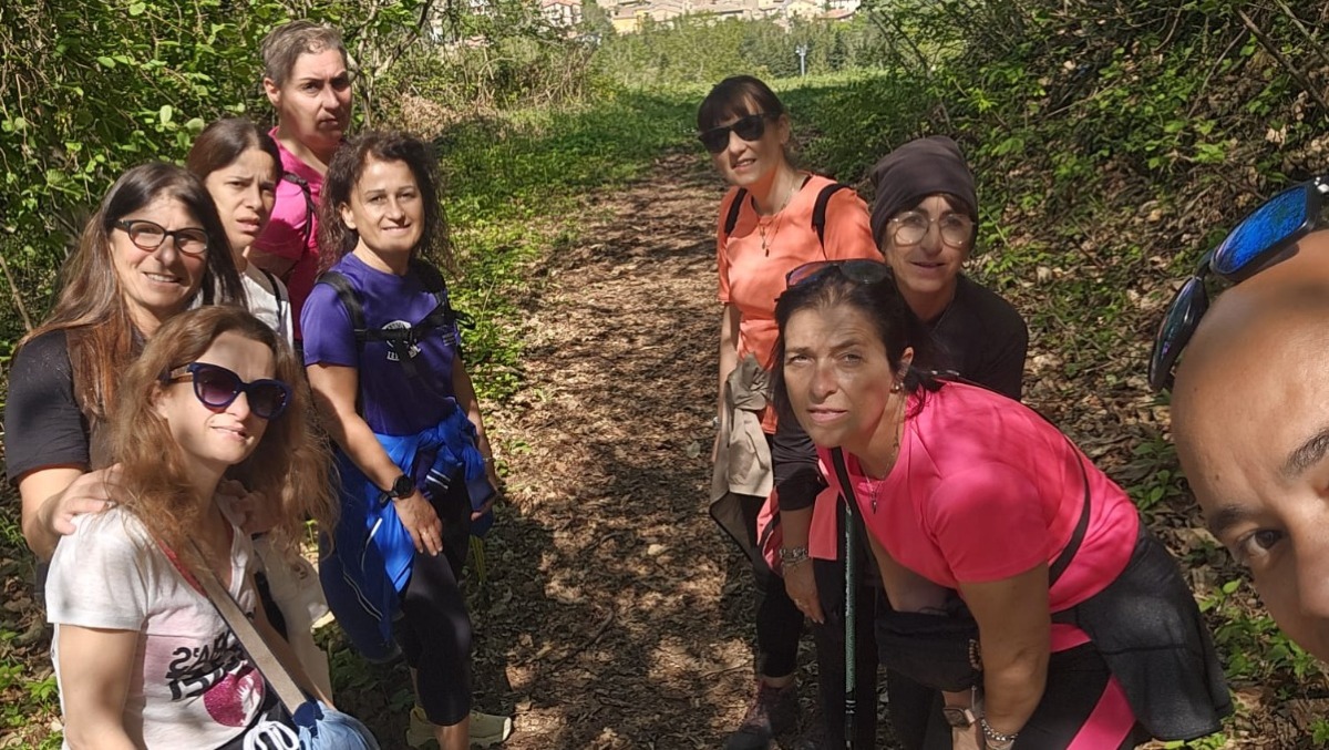 Sant'Agata Feltria ospita la quarta edizione della Camminata per la Vita - Le volontarie di AcquaChiara durante le prove del percorso della camminata