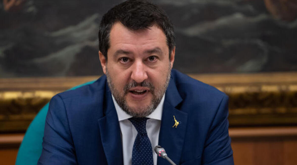 Scontro nel centrodestra sui permessi di soggiorno: Salvini invoca il pugno duro, Tajani replica “El Koudri è cittadino italiano” - Il leader della Lega, Matteo Salvini, foto Ansa