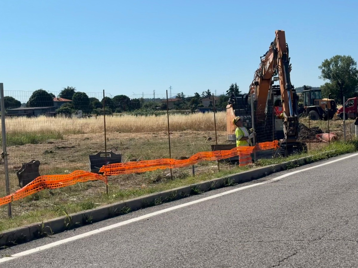Santa Giustina, via al cantiere da 22 milioni: con la nuova circonvallazione addio ai Tir in centro - Cantiere circonvallazione di Santa Giustina