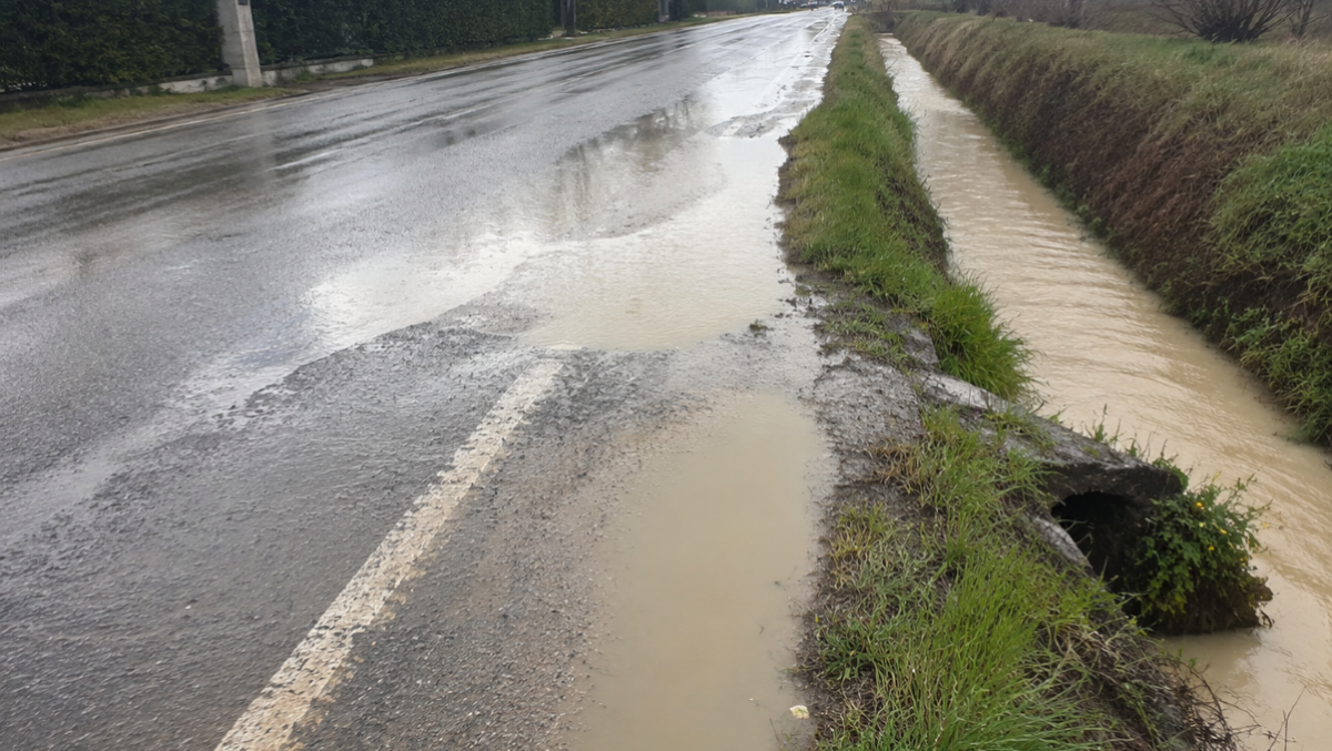 Rimini, interventi contro allagamenti strade nei quartieri a nord della Statale 16 - strada, fosso, acqua, allegamento REPERTORIO