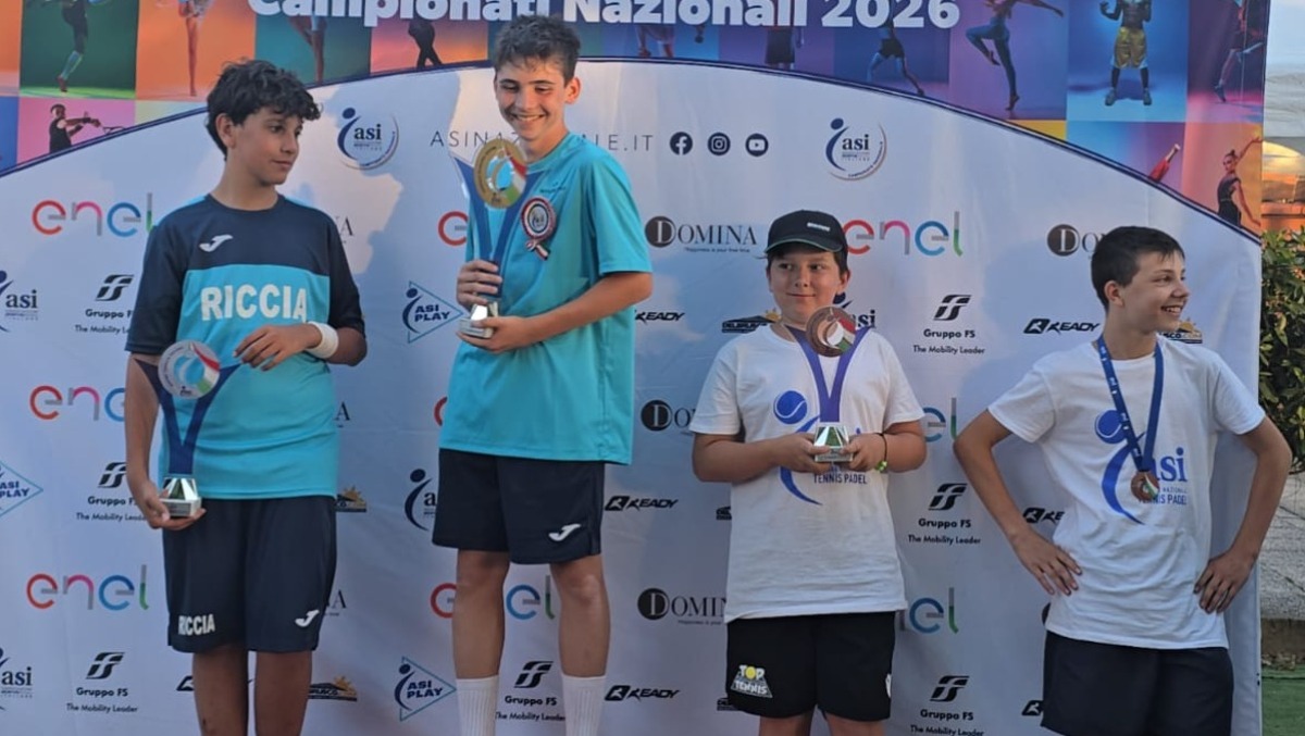 Circolo Tennis Novafeltria, primi posti ai campionati Asi per Alex Podestà e Noemi Cupi - 
