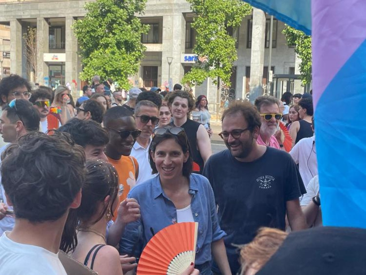 Milano Pride, 350mila in corteo tra caldo estremo e diritti. C'è anche Schlein - PH Adkronos - AFP