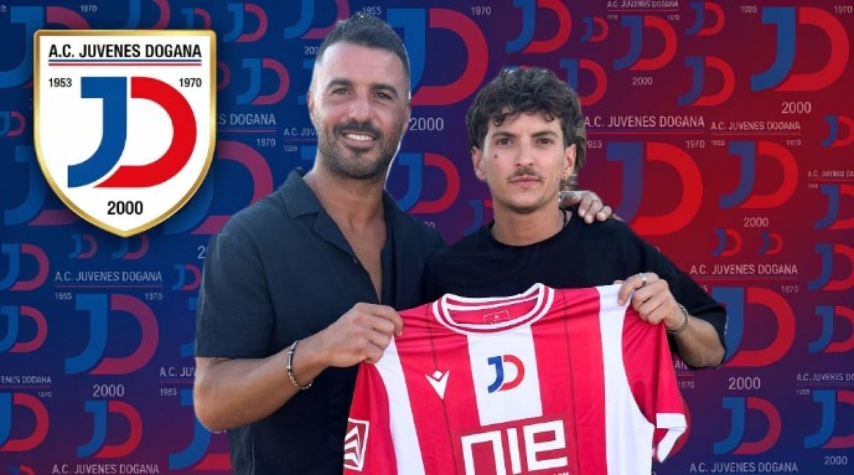 Calcio RSM, Juvenes Dogana: ecco Federico Di Addario - Federico Di Addario e il ds Fabio Gentilini