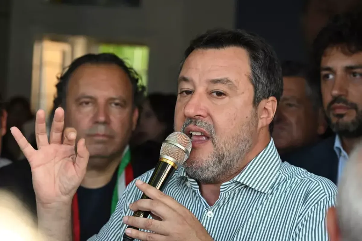 Salvini a Bollate, visita a Roggero dopo la prima notte in cella - © Ansa