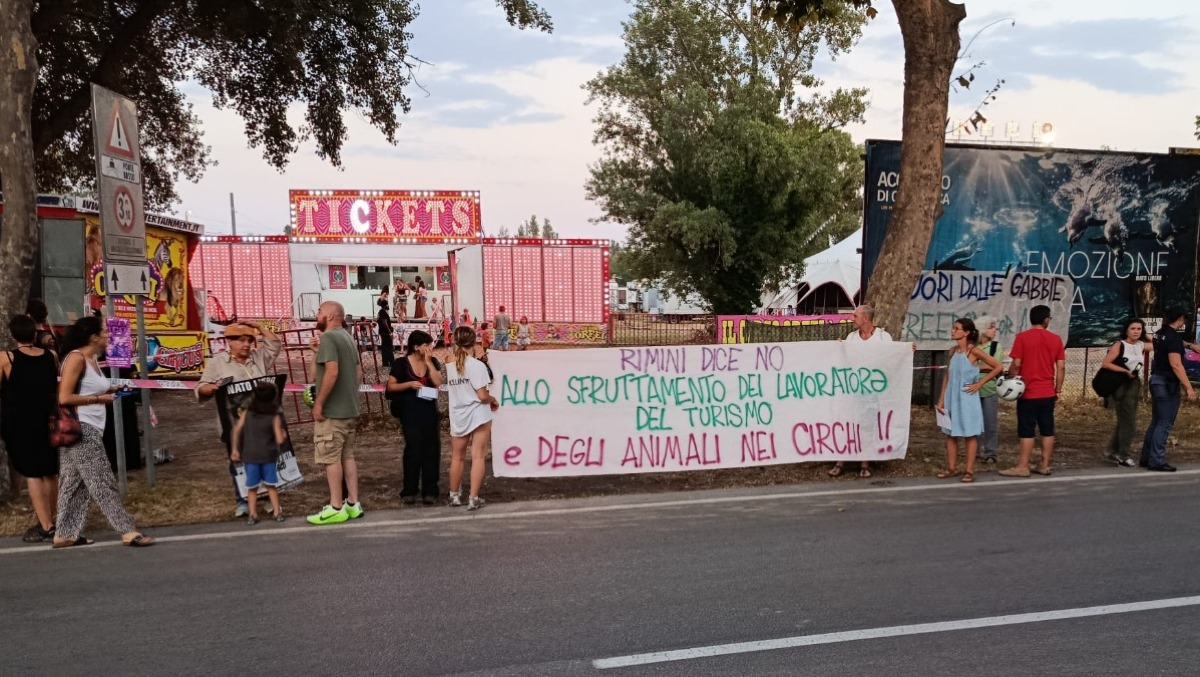 "No al circo con gli animali": le foto della protesta a Miramare - 