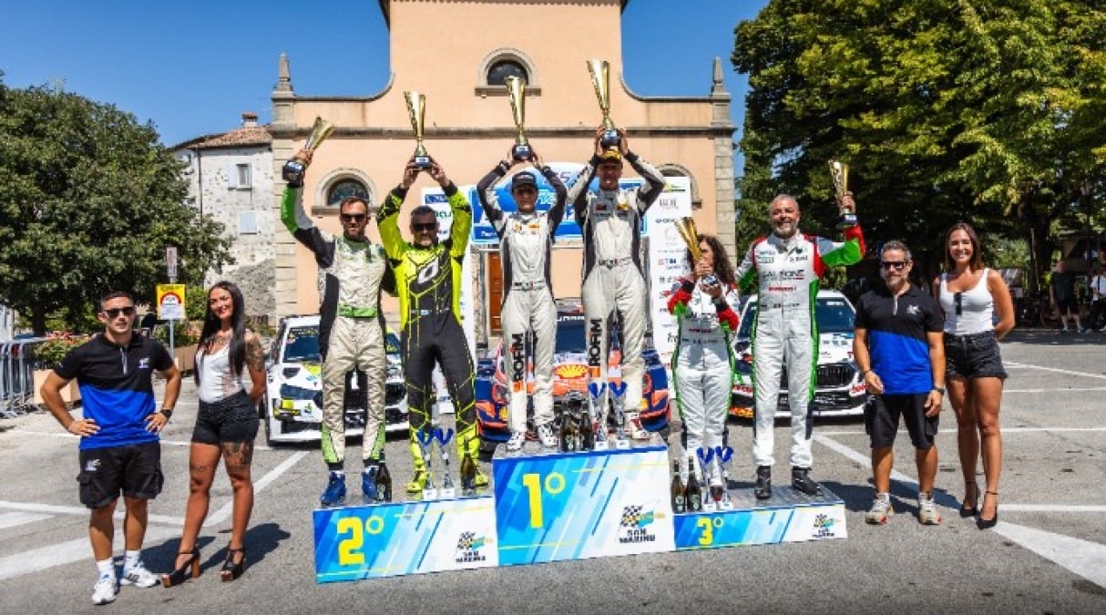 Rally Bianco Azzurro: successo di Luca Pedersoli e Anna Tomasi - Podio moderno (BIERRE PHOTO SPORT)