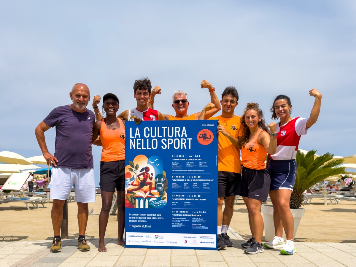 La "Cultura nello Sport" torna sulla spiaggia di Rimini con quattro incontri speciali - La Cultura dello Sport al Bagno 26 di Rimini 