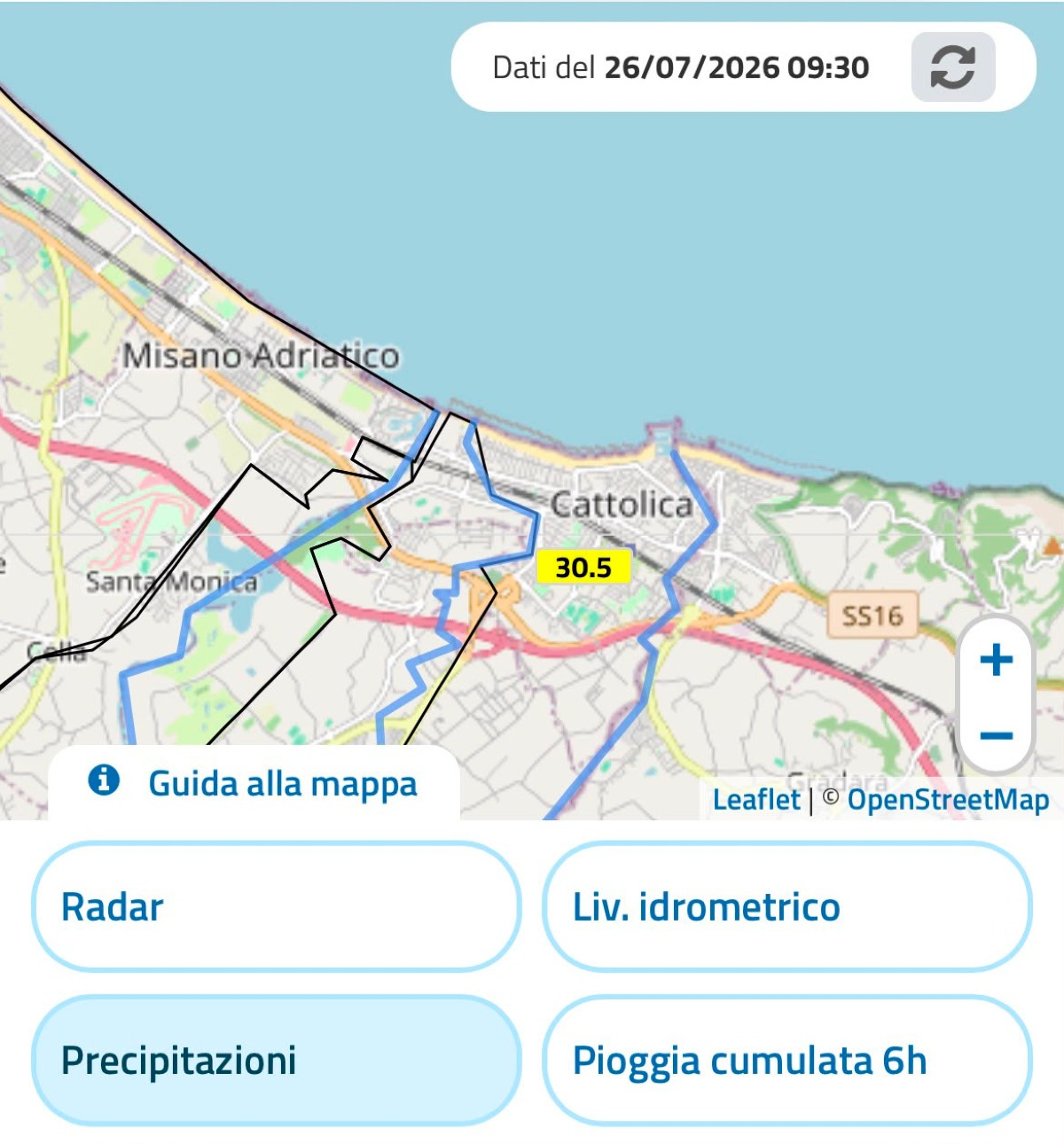 Nubifragio su Cattolica: oltre 30 mm di pioggia in un'ora, ma la situazione torna subito alla normalità - 