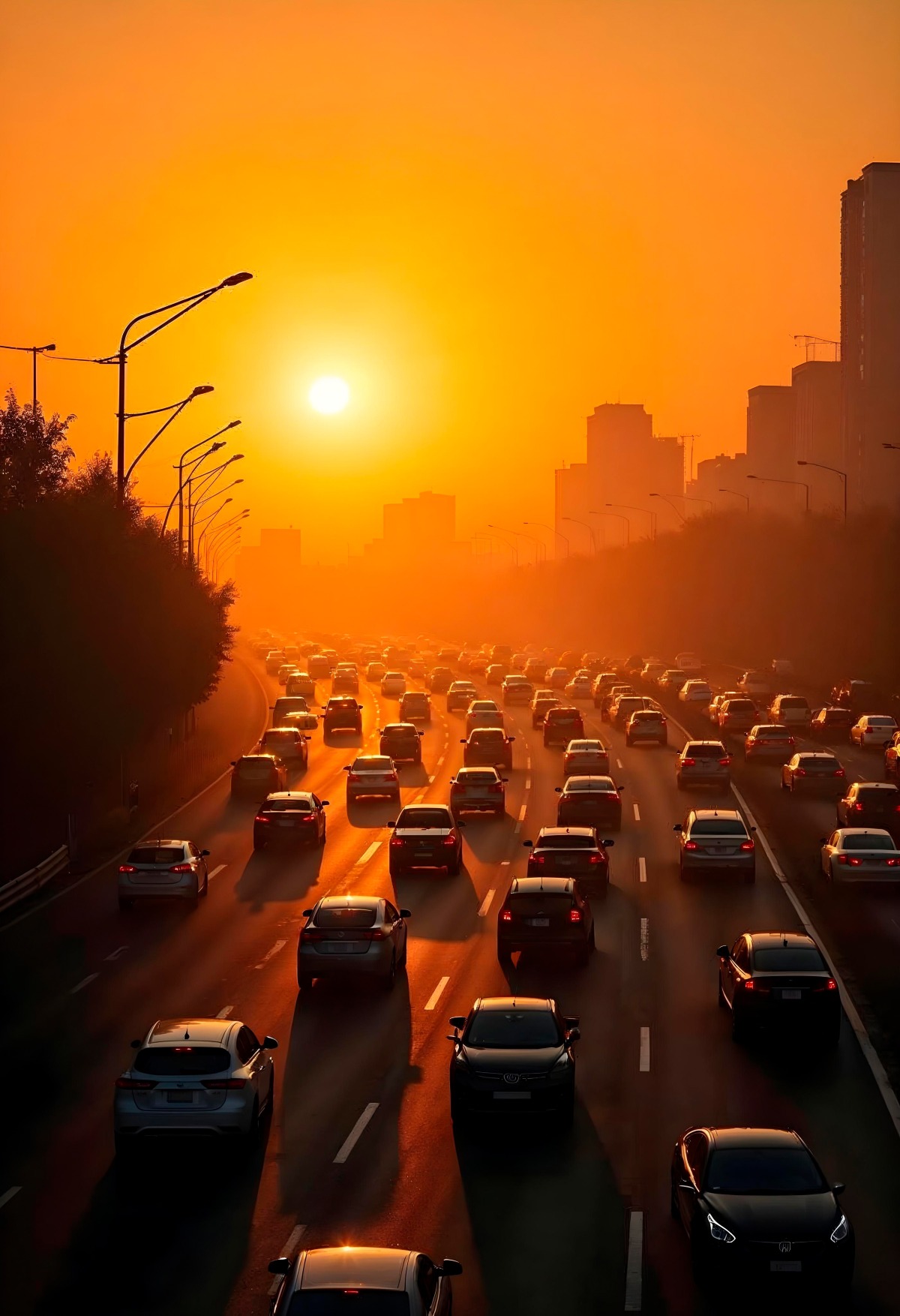 Caldo record e traffico da bollino nero: weekend d'esodo per l'Italia - Immagine creata con IA
