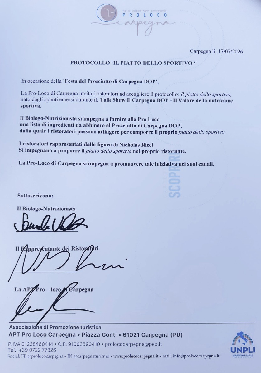 Il protocollo firmato