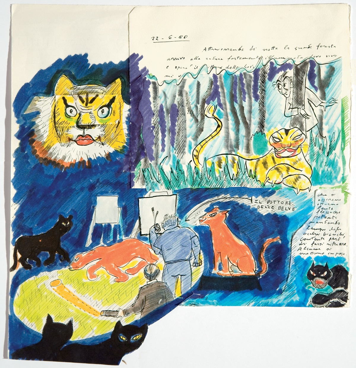 Il Libro dei sogni di Fellini torna a casa: Rimini recupera quattro pagine originali - Una delle pagine del manoscritto