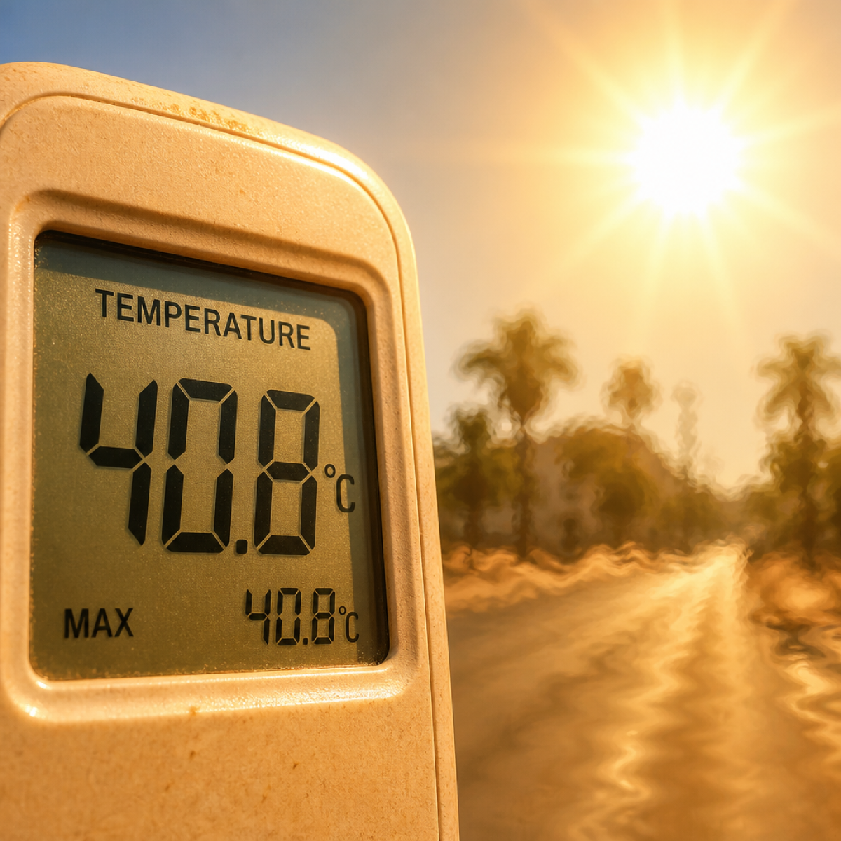 Caldo record: Vienna tocca 40,8 gradi, mai così caldo in Austria - Immagine generata con IA