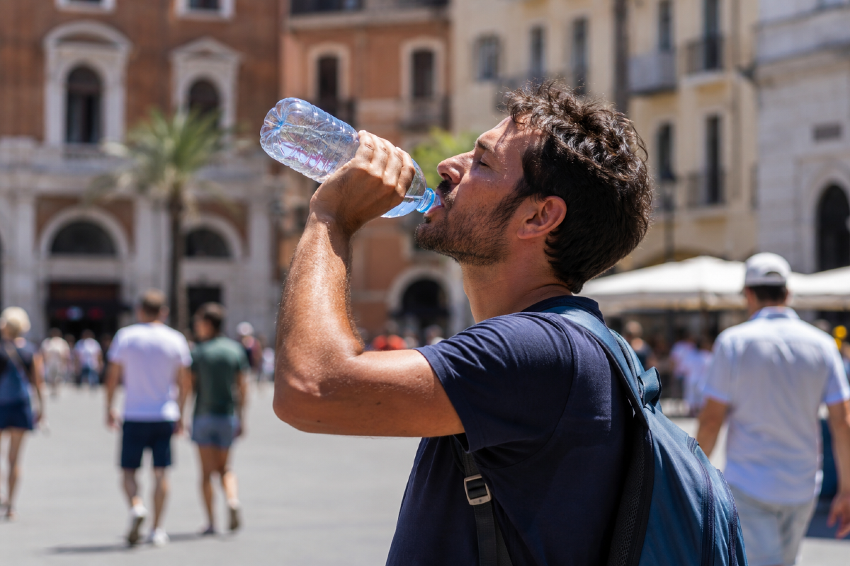 Caldo intenso, per bassa collina e pianura riminese scatta allerta arancione - Caldo, allerta meteo REPERTORIO (Immagine elaborata con Chatgpt)