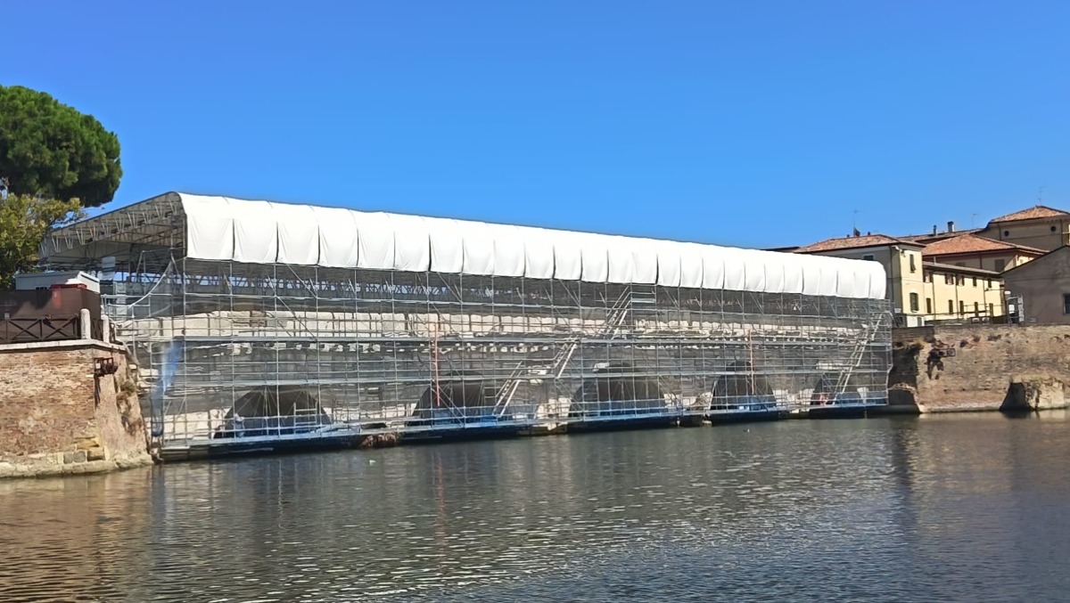 Rimini, più di 40 milioni di euro per cambiare il volto della città - I lavori al ponte di Tiberio 
