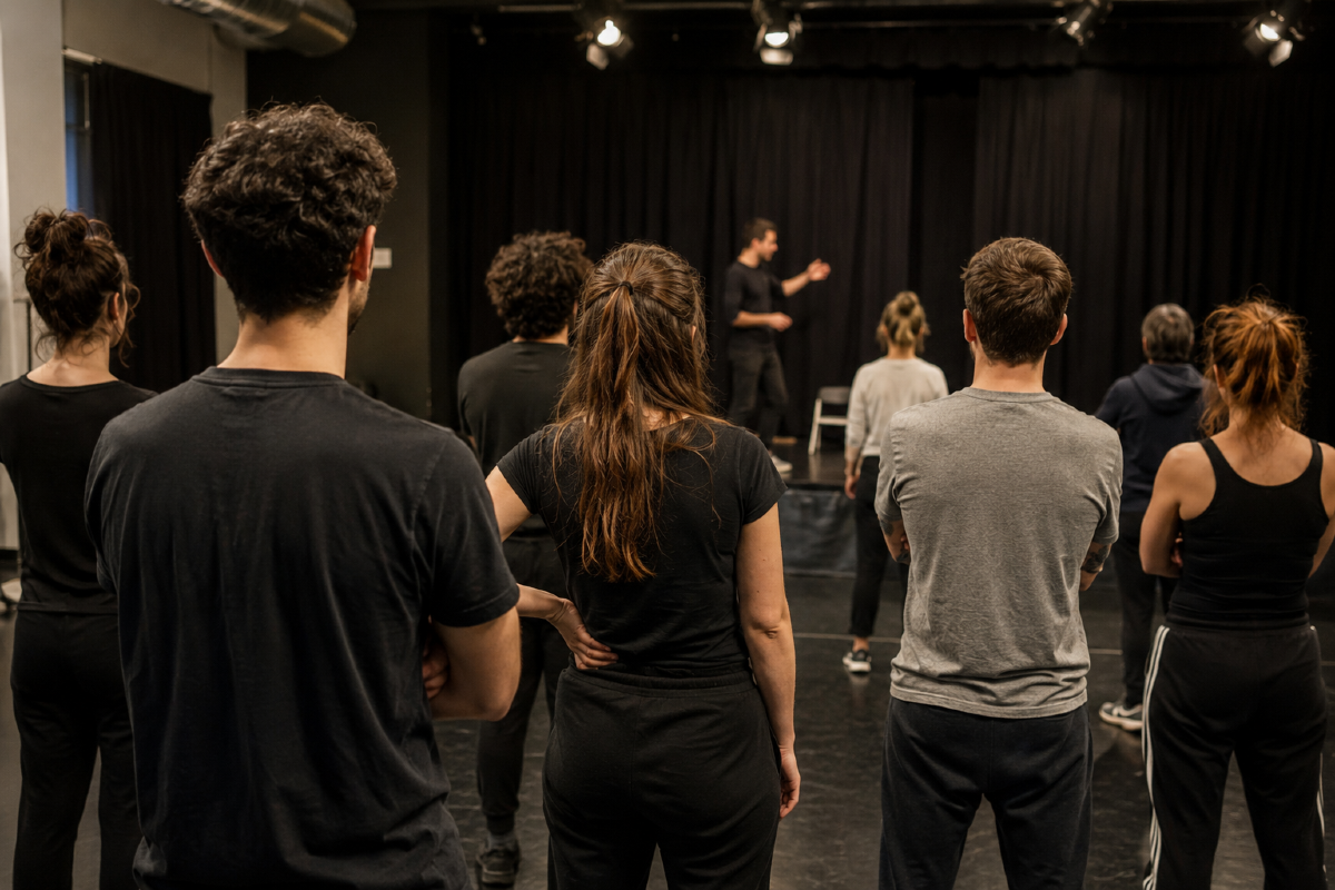 Teatro, danza e giovani: in arrivo nuova gestione per il centro aggregativo di Viserba Monte - Laboratorio teatrale (Immagine elaborata con ChatGpt)