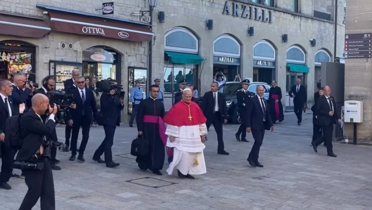Papa Leone a San Marino: "La libertà si realizza nel dono, nella comunione, nell'incontro" - Il papa a San Marino PH ENZO CAIROLI