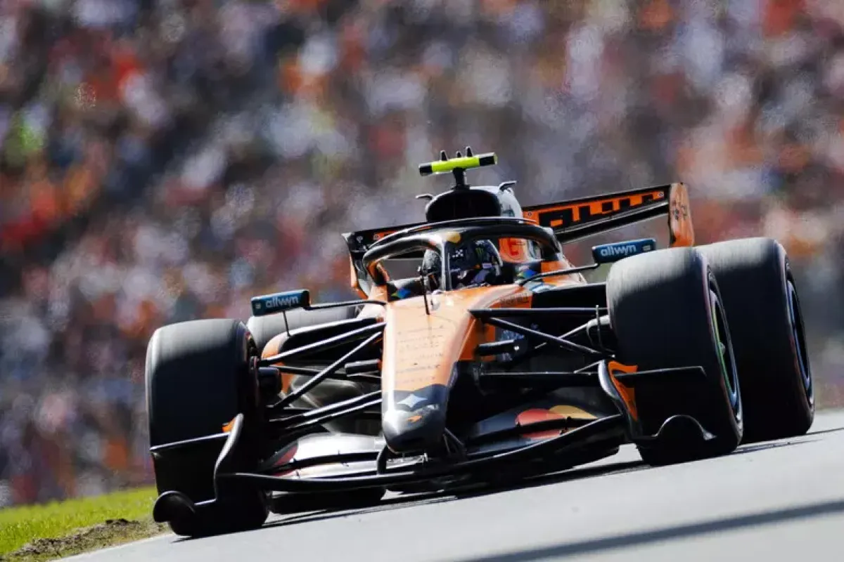 Superpole di Norris in Olanda, Ferrari deludente: quinto Lewis, sesto Leclerc - Norris PH ANSA/EPA