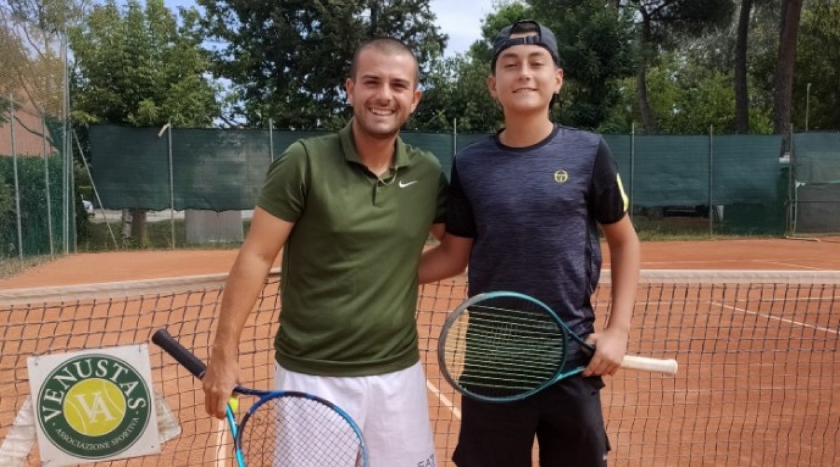Tennis, Trofeo del Gavettone: finale Di Marco-Giacomazzi - Da sinistra Giacomazzi e Bacchini