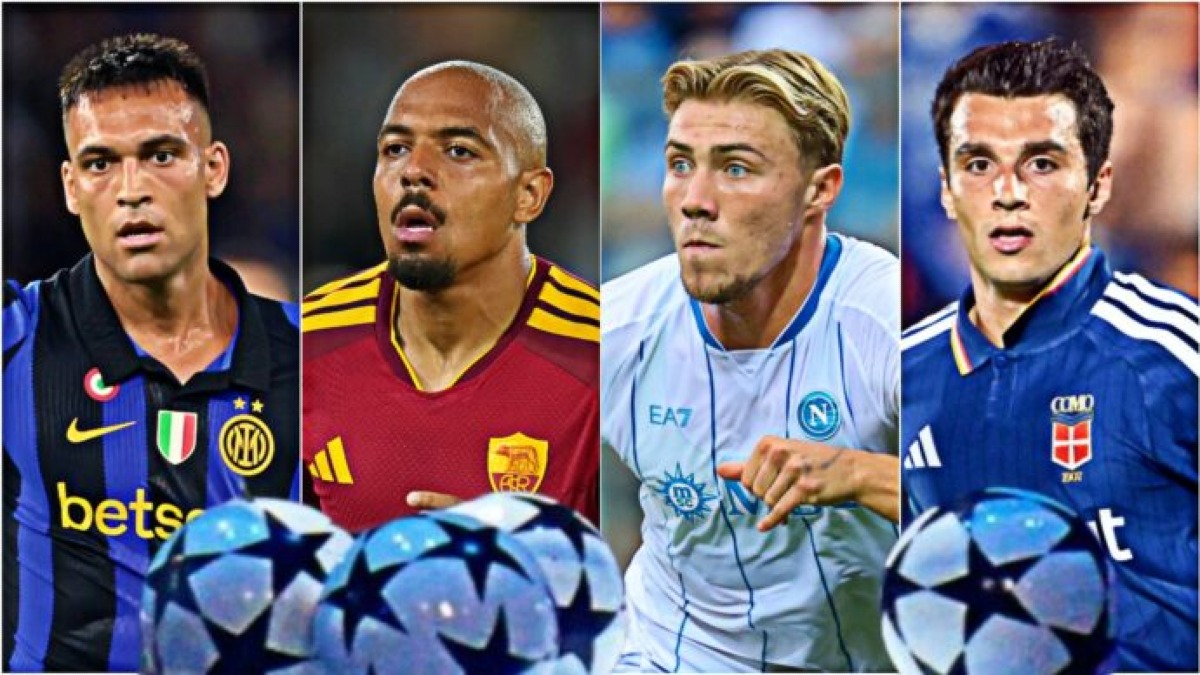 Champions, sorteggio poco benevolo per Inter, Roma, Napoli e Como: sfide difficili
