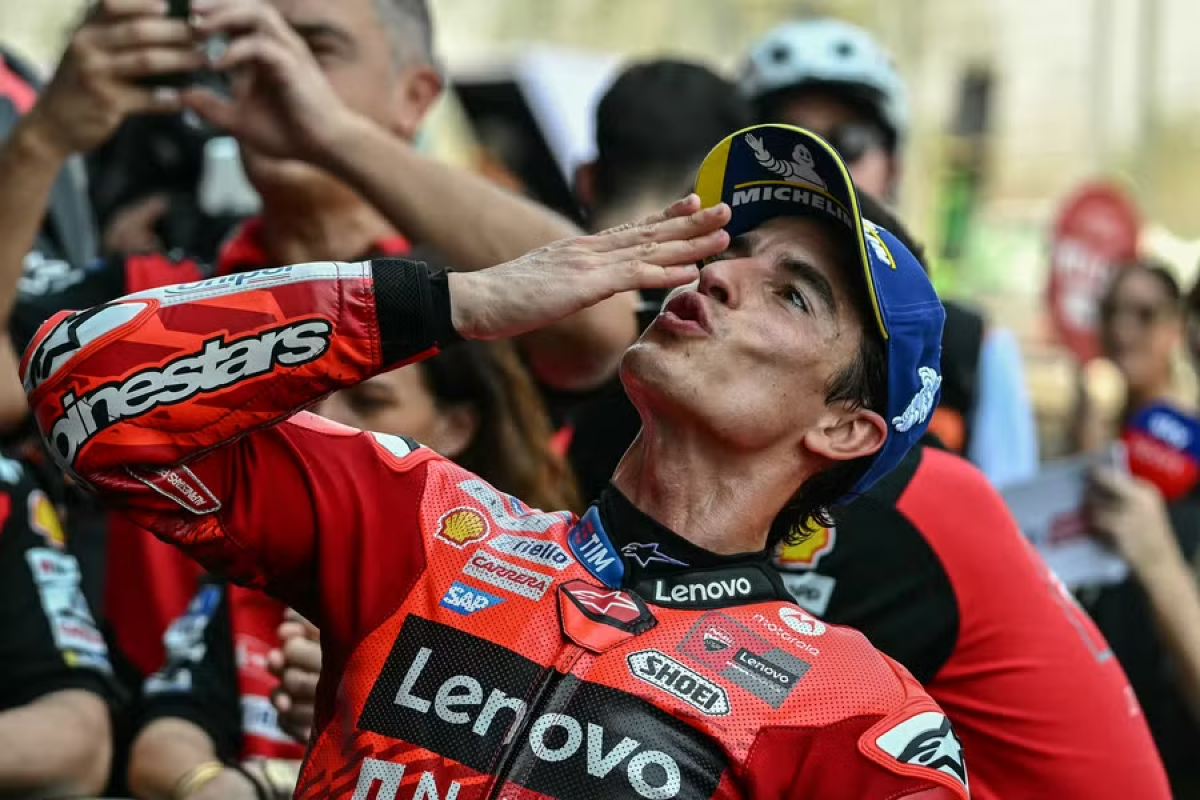 Marc Marquez vince per l'ottava volta ad Aragon, ma Bezzecchi c'è: è terzo - Marc Marquez 
