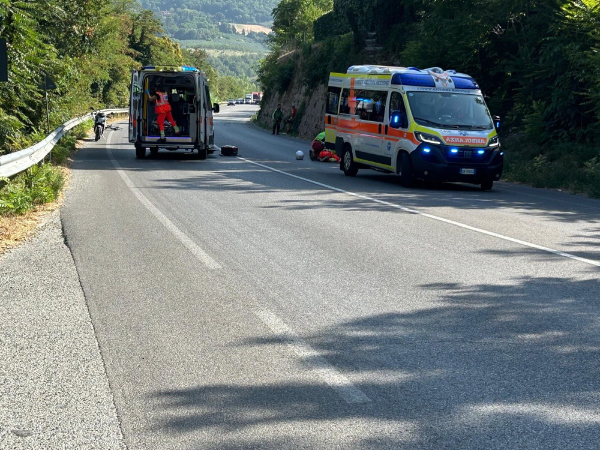 Moto contro bici sulla Marecchiese 