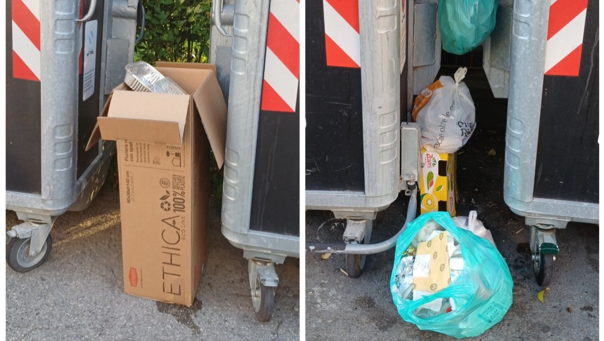 Rimini, 94enne disabile sanzionata di 118 euro per una lettera trovata fuori dal cassonetto - Immondizia a Bellariva