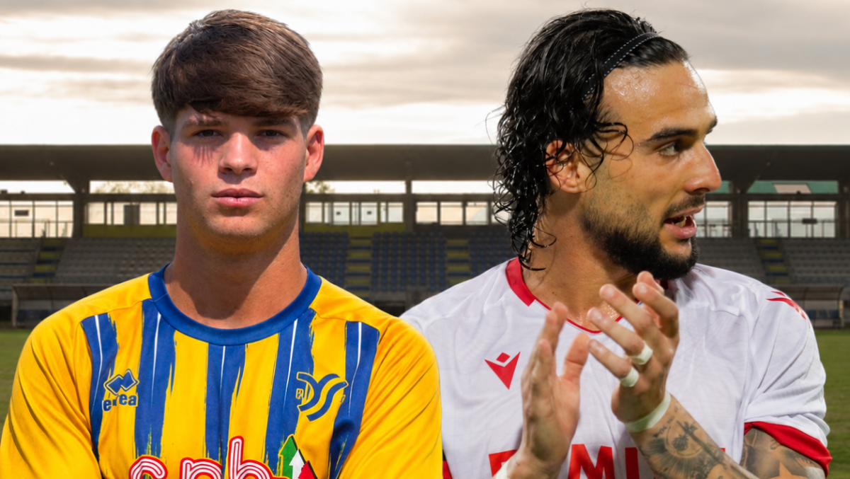 Dopo dieci anni è derby gialloblù-biancorossi: oggi la sfida Santarcangelo-Rimini - Da Rugna e Piazze, attaccanti di Santarcangelo e Rimini