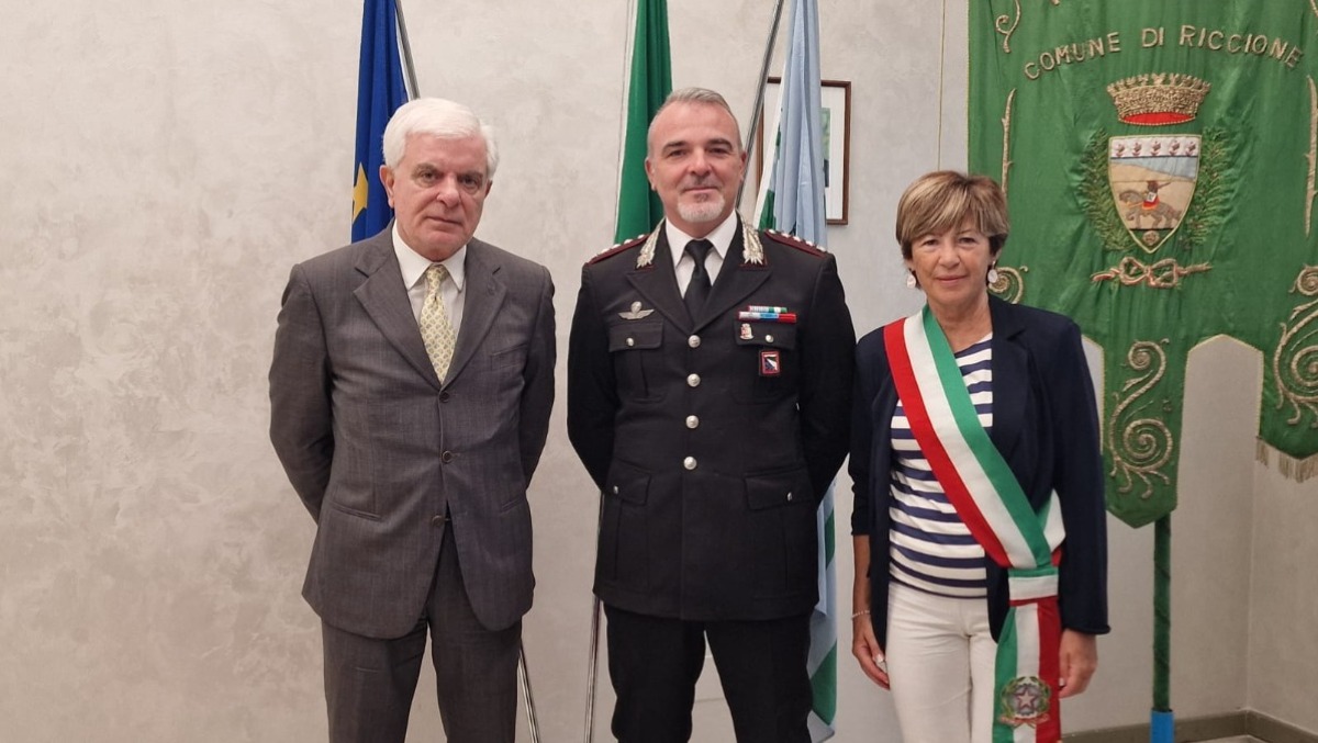 Riccione, la sindaca Angelini incontra il nuovo comandante provinciale dei carabinieri, Credidio - 